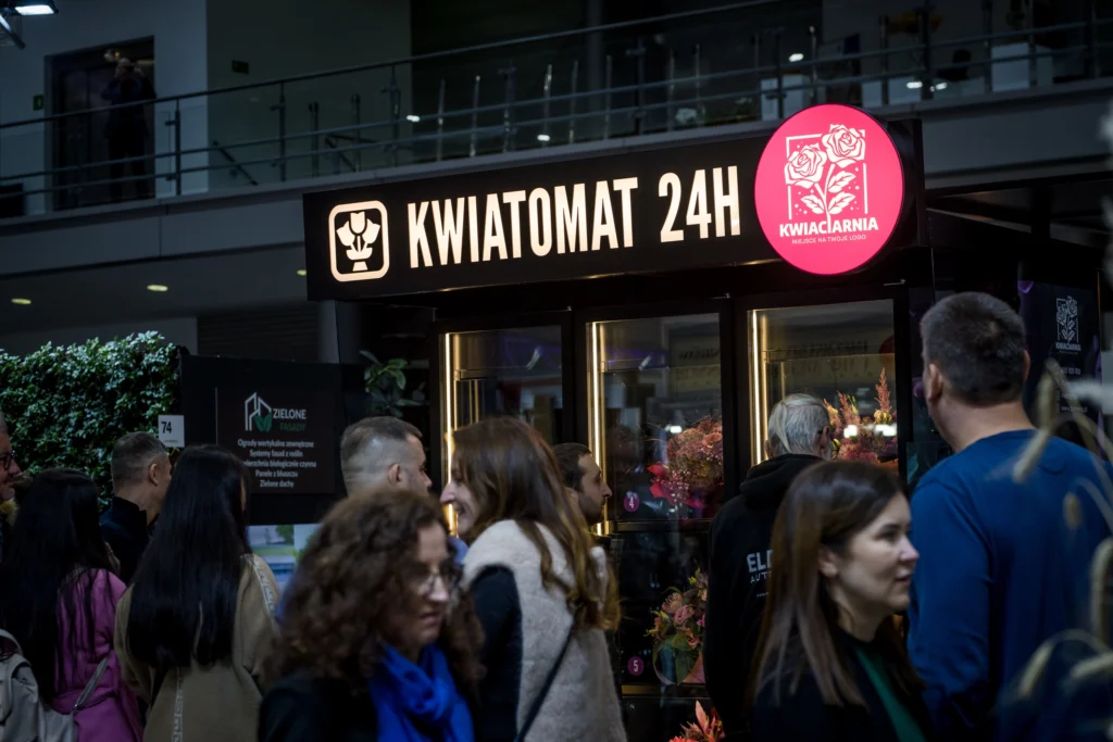 Bouquetmat in crowdy place